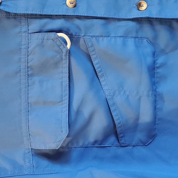 Habit Solar Factor SPF Vented Fishing Outdoor Hiking Shirt Size M Blue - Picture 3 of 6